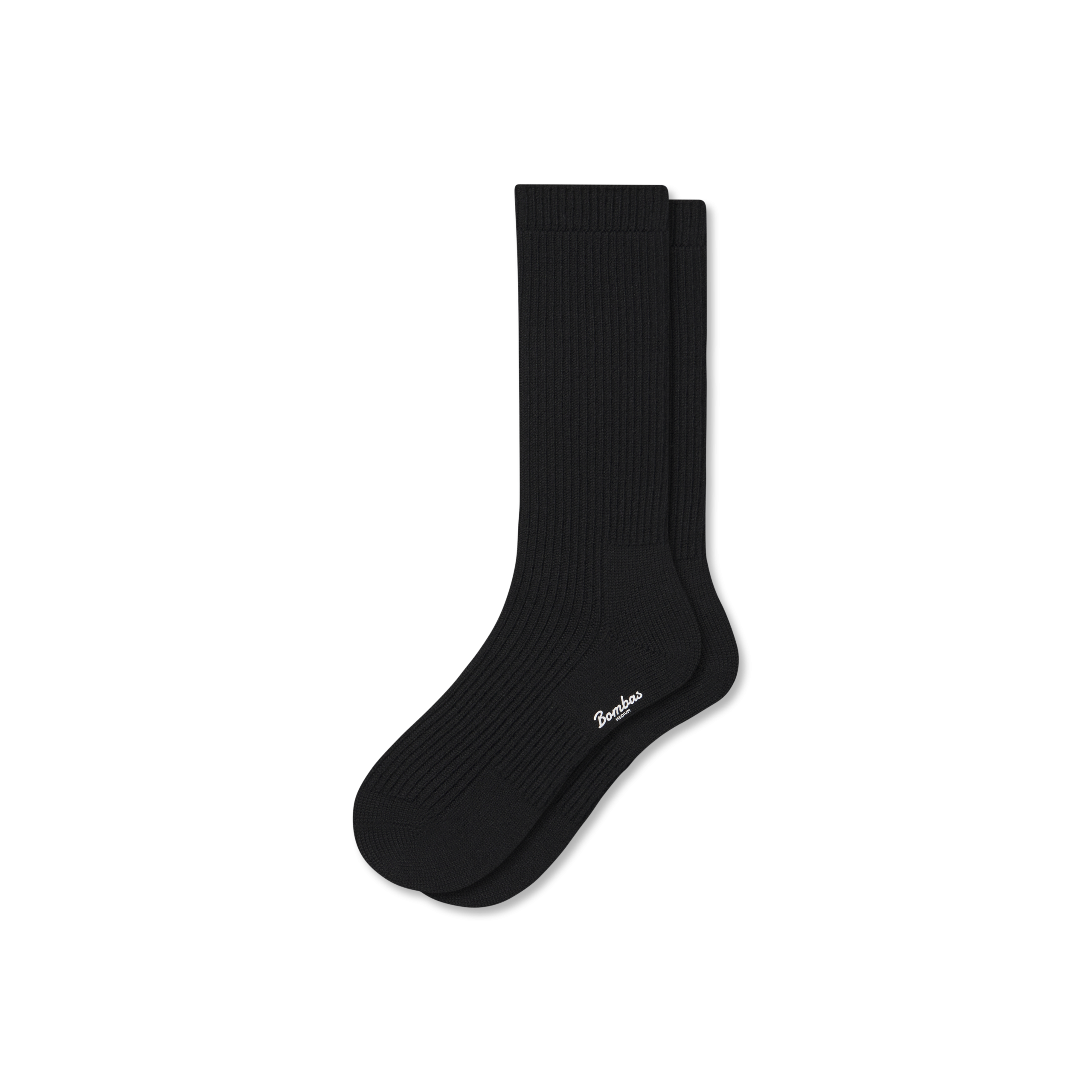 Men's Merino Cashmere Blend Fine Rib Calf Socks