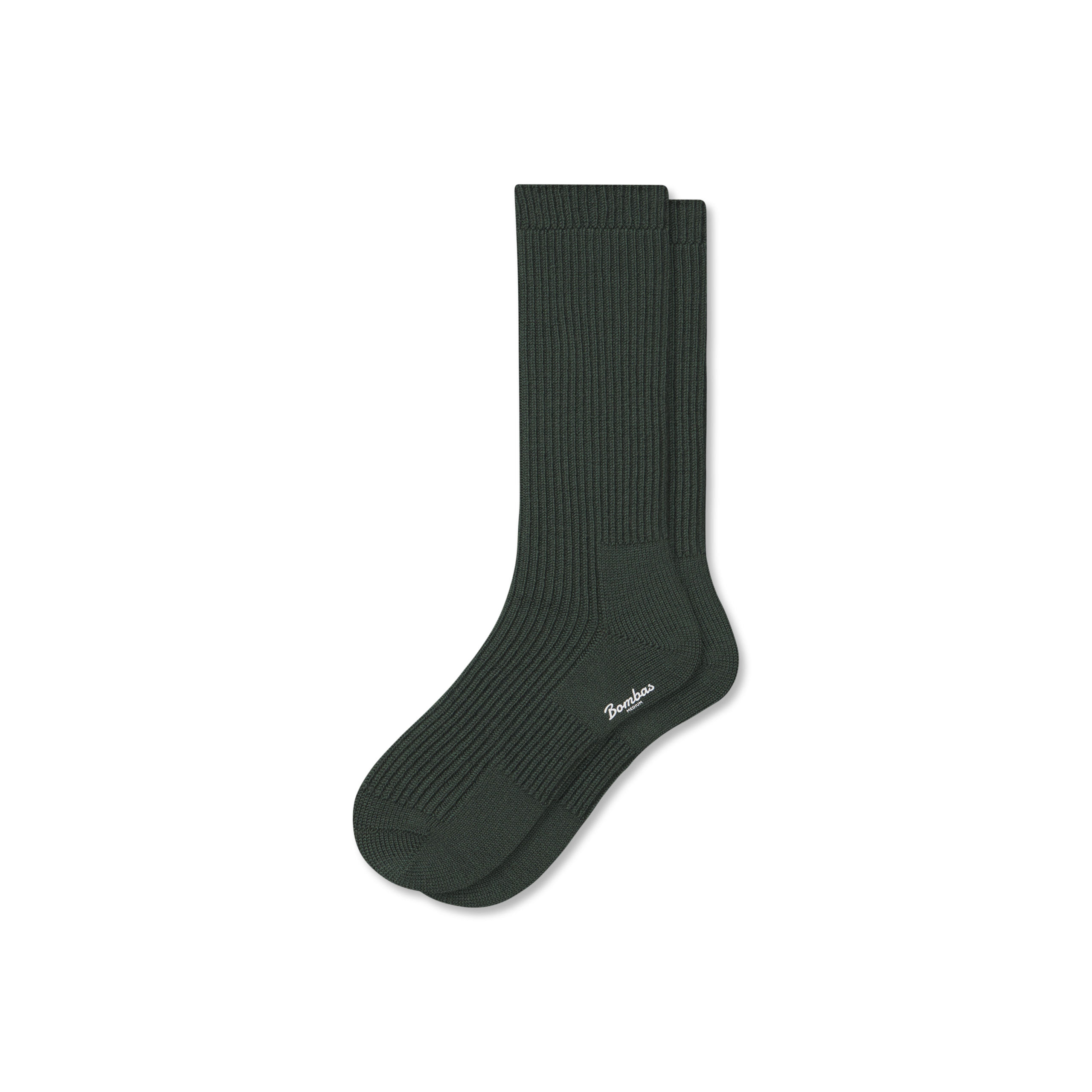Men's Merino Cashmere Blend Fine Rib Calf Socks - Image 4