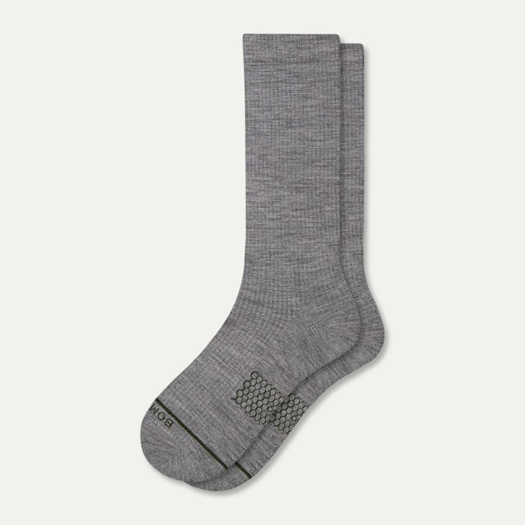 Women's Merino Wool Blend Modern Rib Calf Socks - Image 4