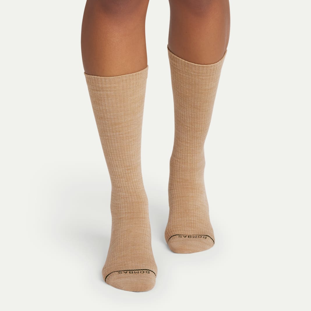 Women's Merino Wool Blend Modern Rib Calf Sock 4-Pack - Image 6