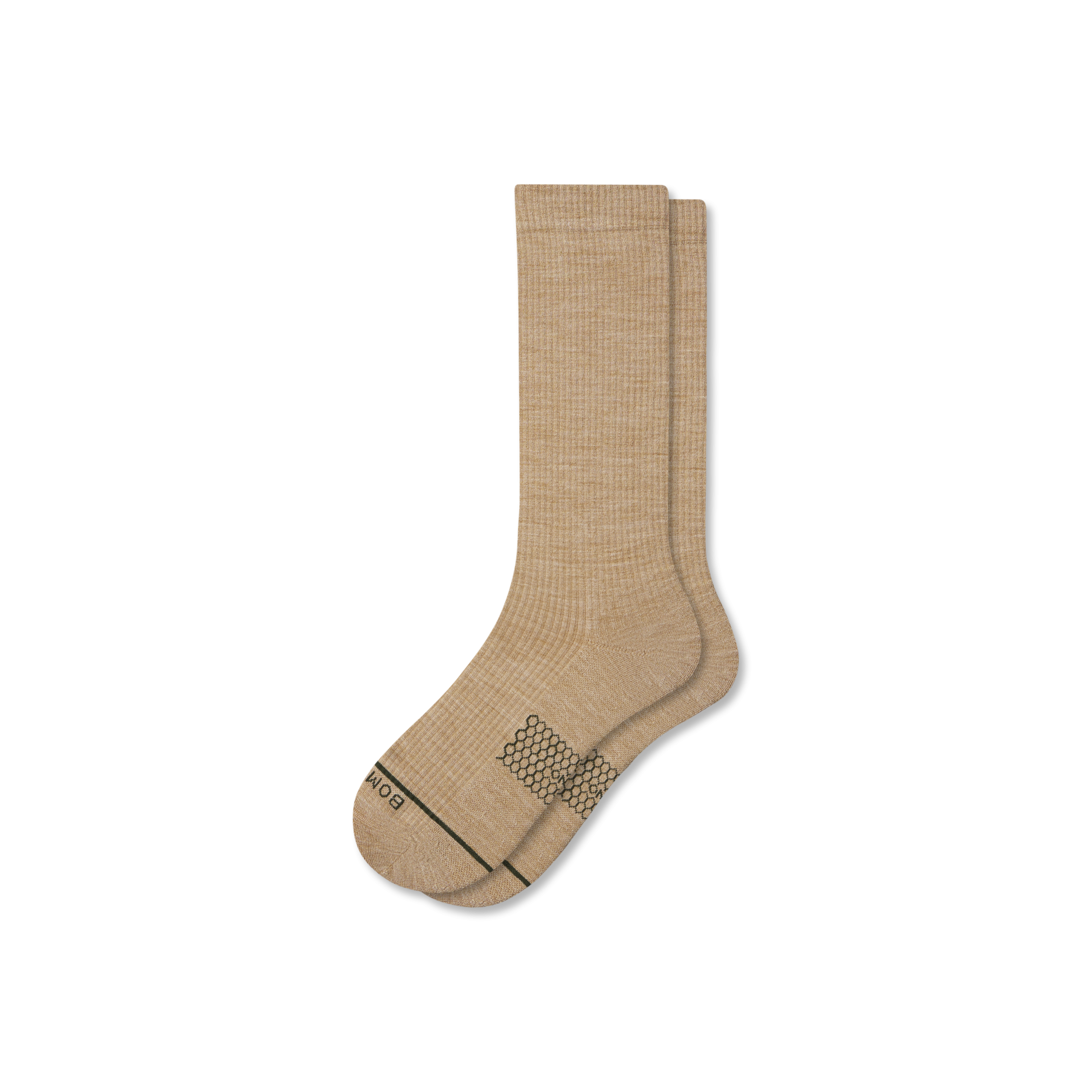 Men's Merino Wool Blend Modern Rib Calf Socks - Image 4