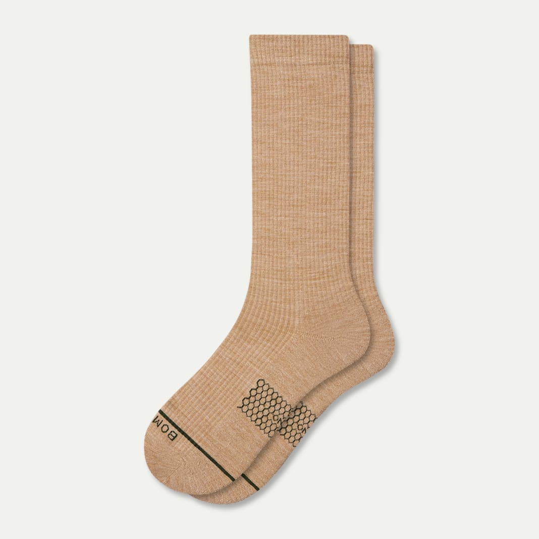 Women's Merino Wool Blend Modern Rib Calf Socks - Image 5