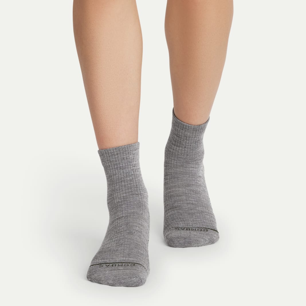 Women's Merino Wool Blend Modern Rib Quarter Sock 8-Pack - Image 5