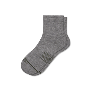 Men's Merino Wool Blend Modern Rib Quarter Socks