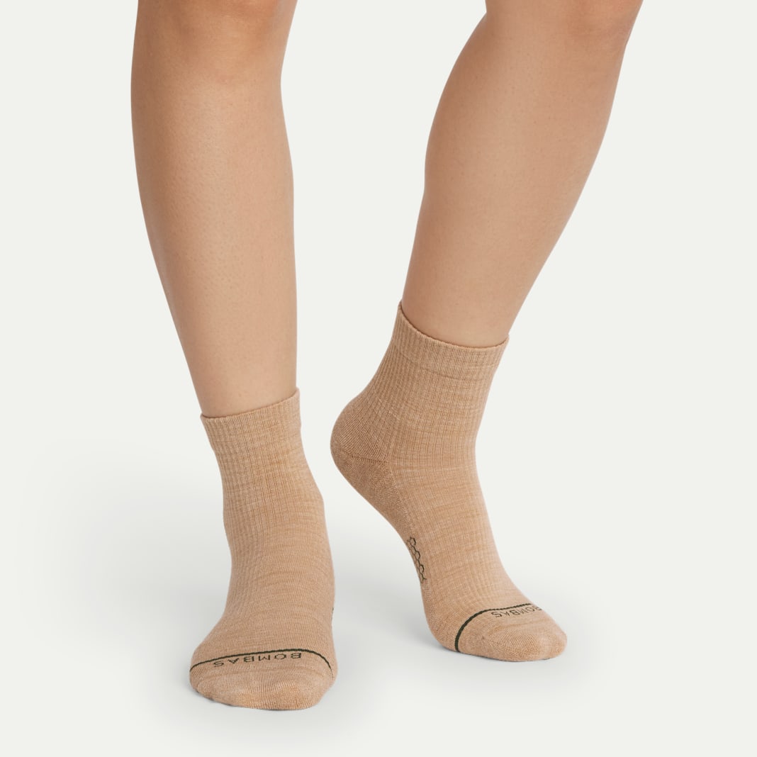 Women's Merino Wool Blend Modern Rib Quarter Sock 8-Pack - Image 3