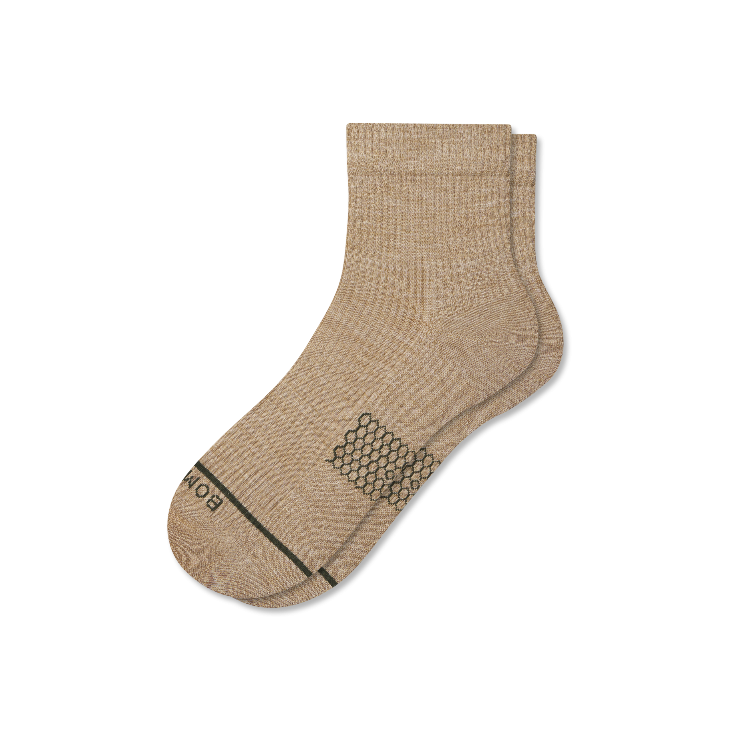 Men's Merino Wool Blend Modern Rib Quarter Socks - Image 5