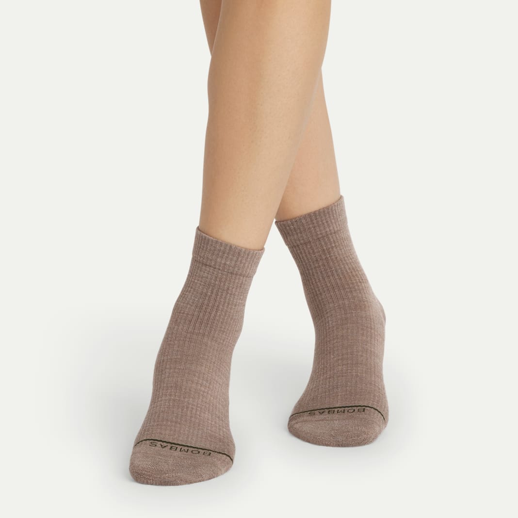 Women's Merino Wool Blend Modern Rib Quarter Sock 8-Pack - Image 4