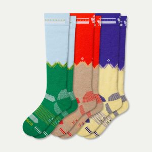 Youth Full-Cushion Merino Wool Blend Ski & Snowboard Sock 3-Pack