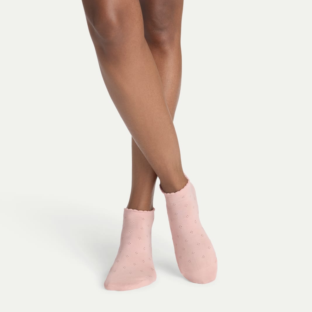 Women’s Scallop Lightweight Ankle Sock 4-Pack - Image 5
