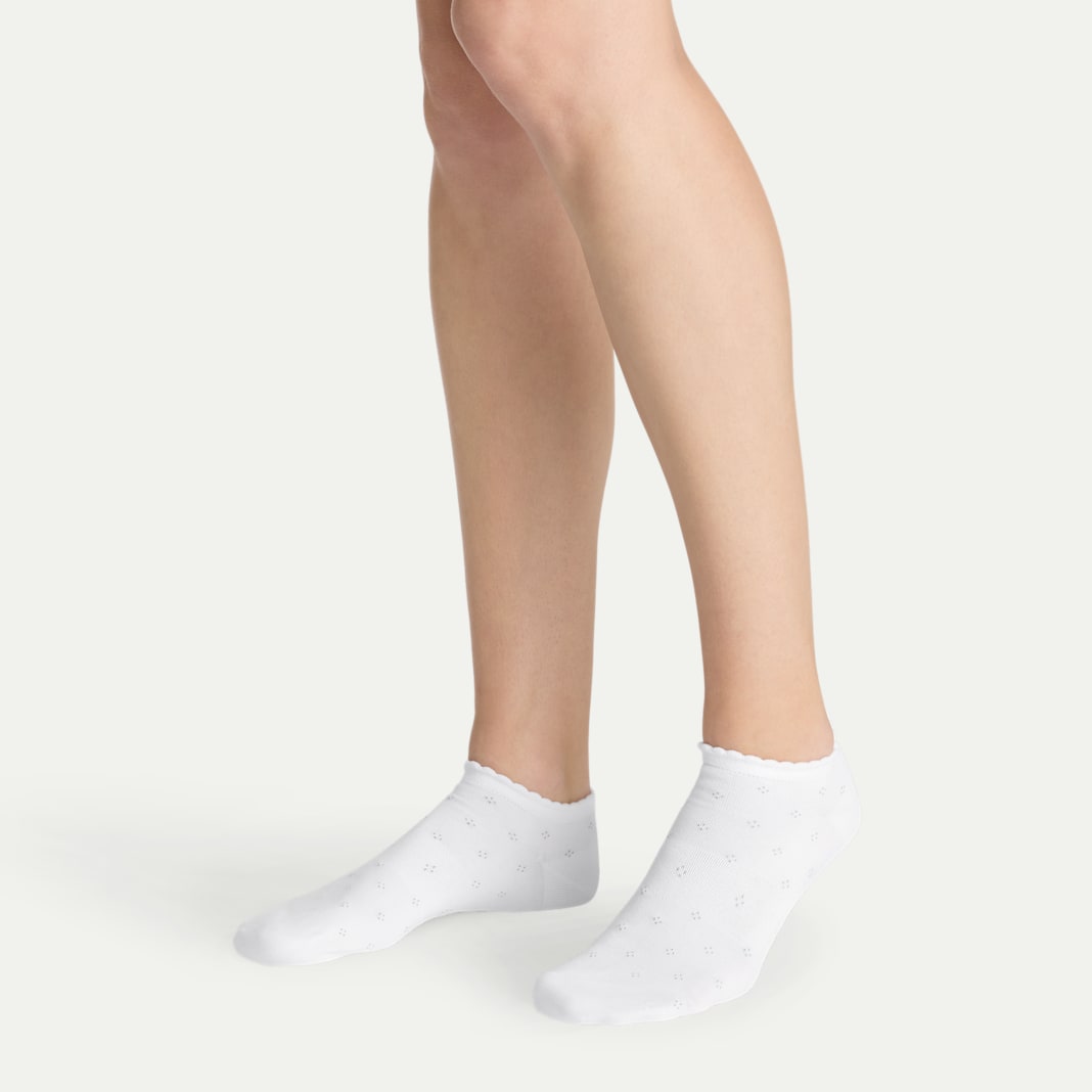 Women’s Scallop Lightweight Ankle Sock 4-Pack - Image 3