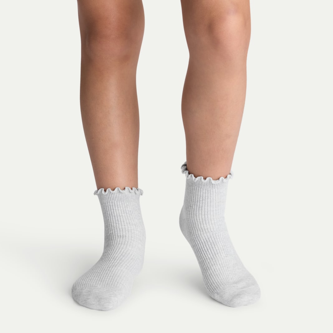 Youth Ruffle Rib Quarter Sock 4-Pack - Image 4