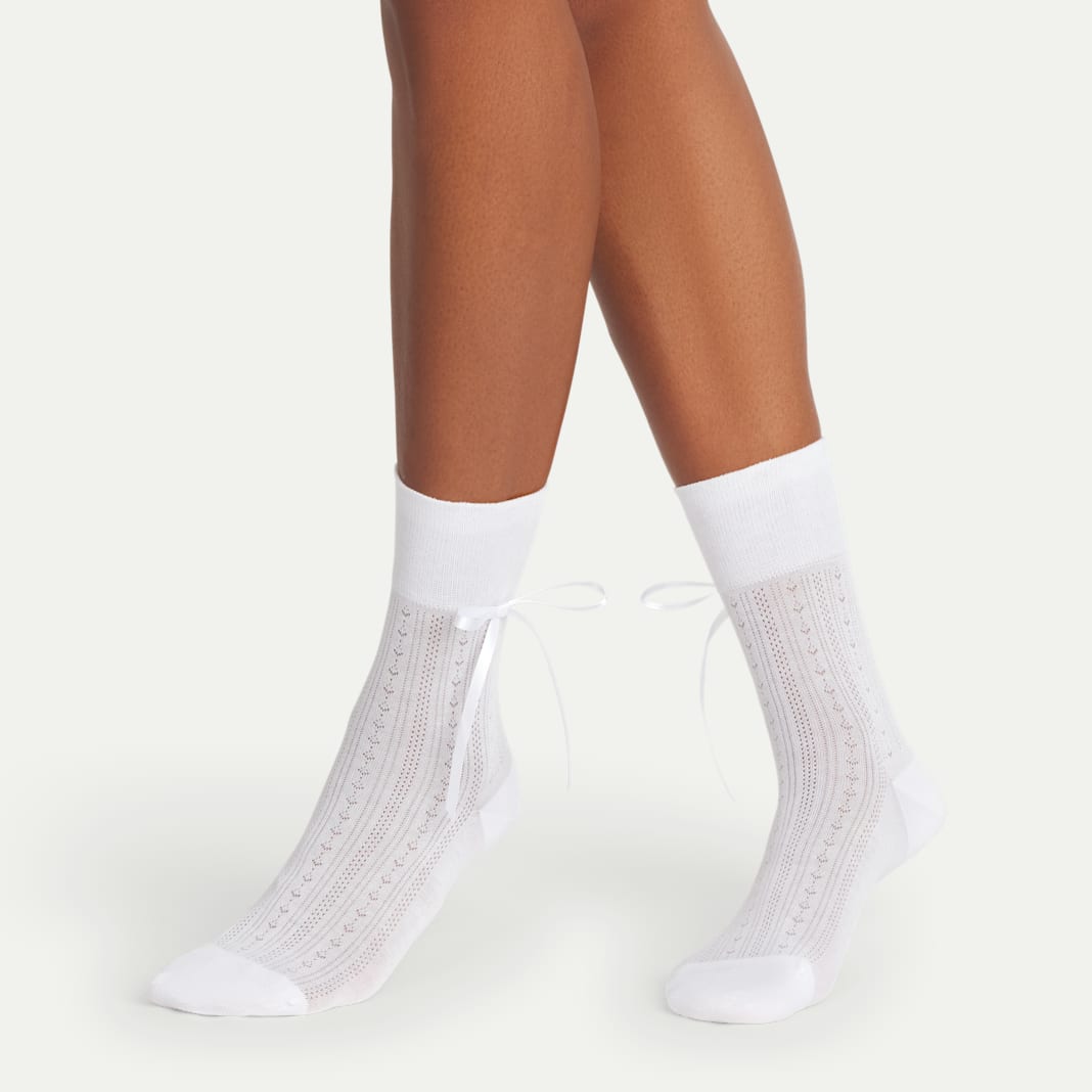 Women’s Pointelle Bow Half Calf Sock 3-Pack - Image 5