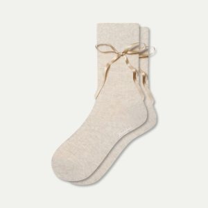 Women’s Pointelle Bow Half Calf Socks