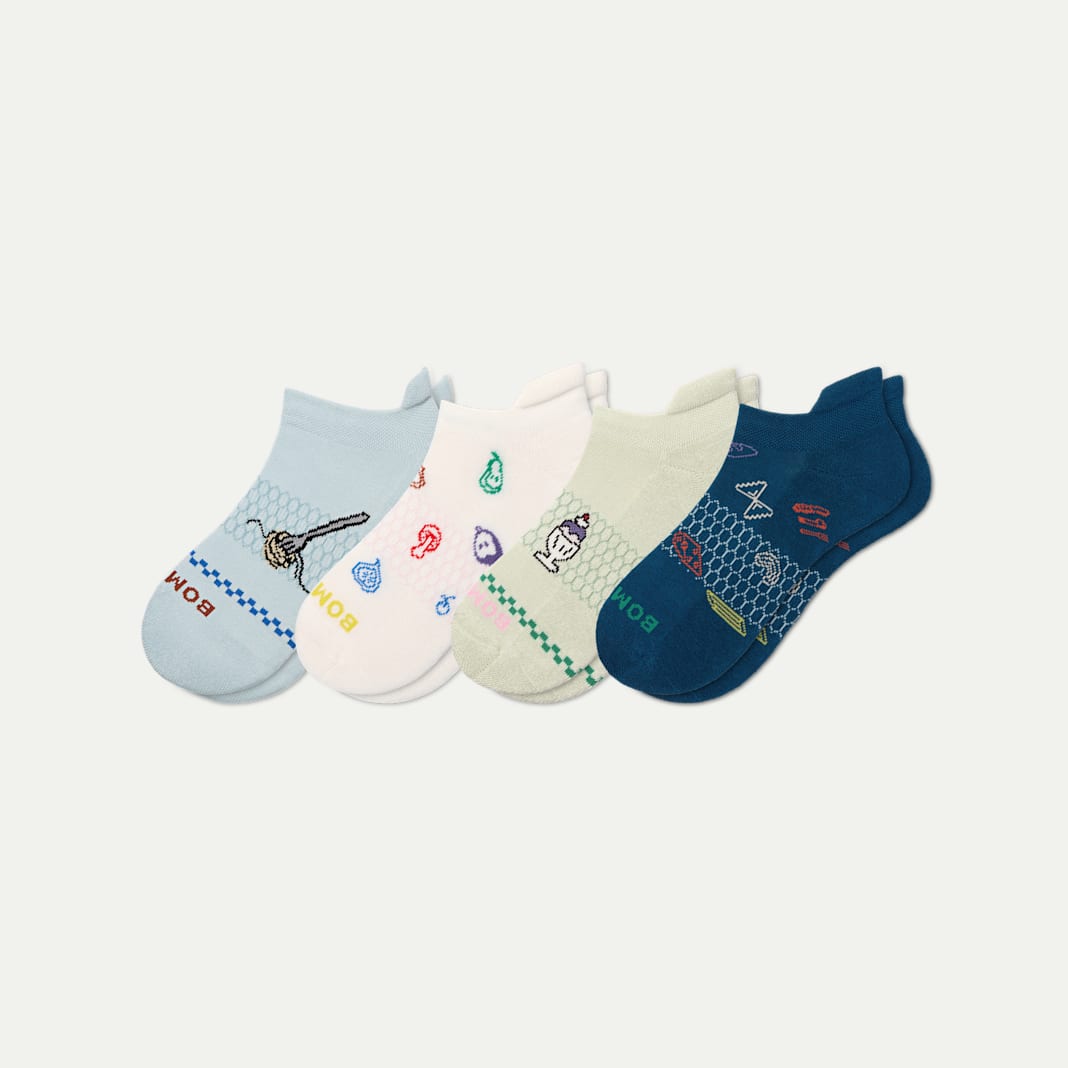 Youth Dinner Party Ankle Sock 4-Pack