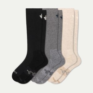 Men's Travel Compression Knee High Sock 3-Pack (15–20mmHg)