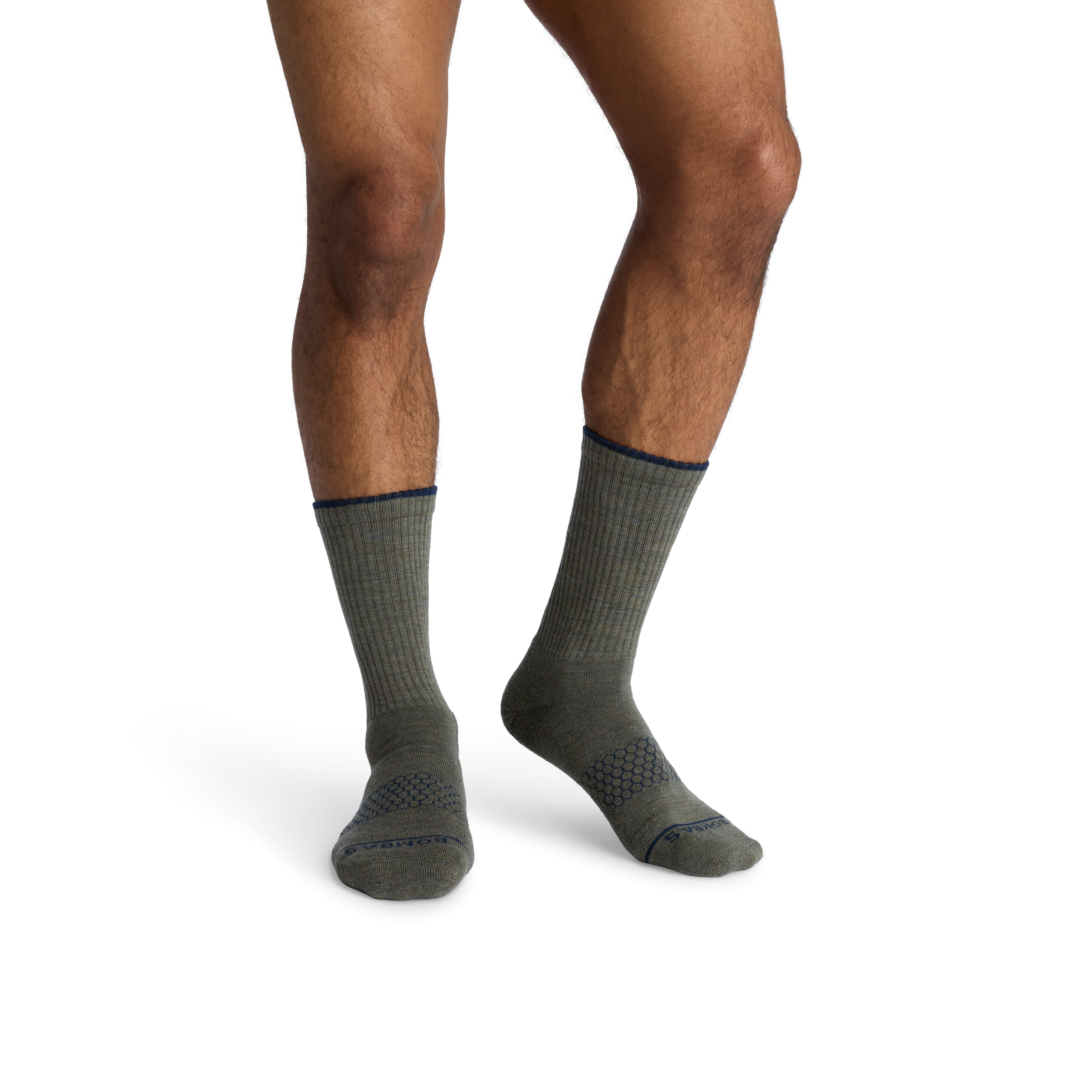 Men's Merino Wool Blend Calf Sock 4-Pack - Image 3