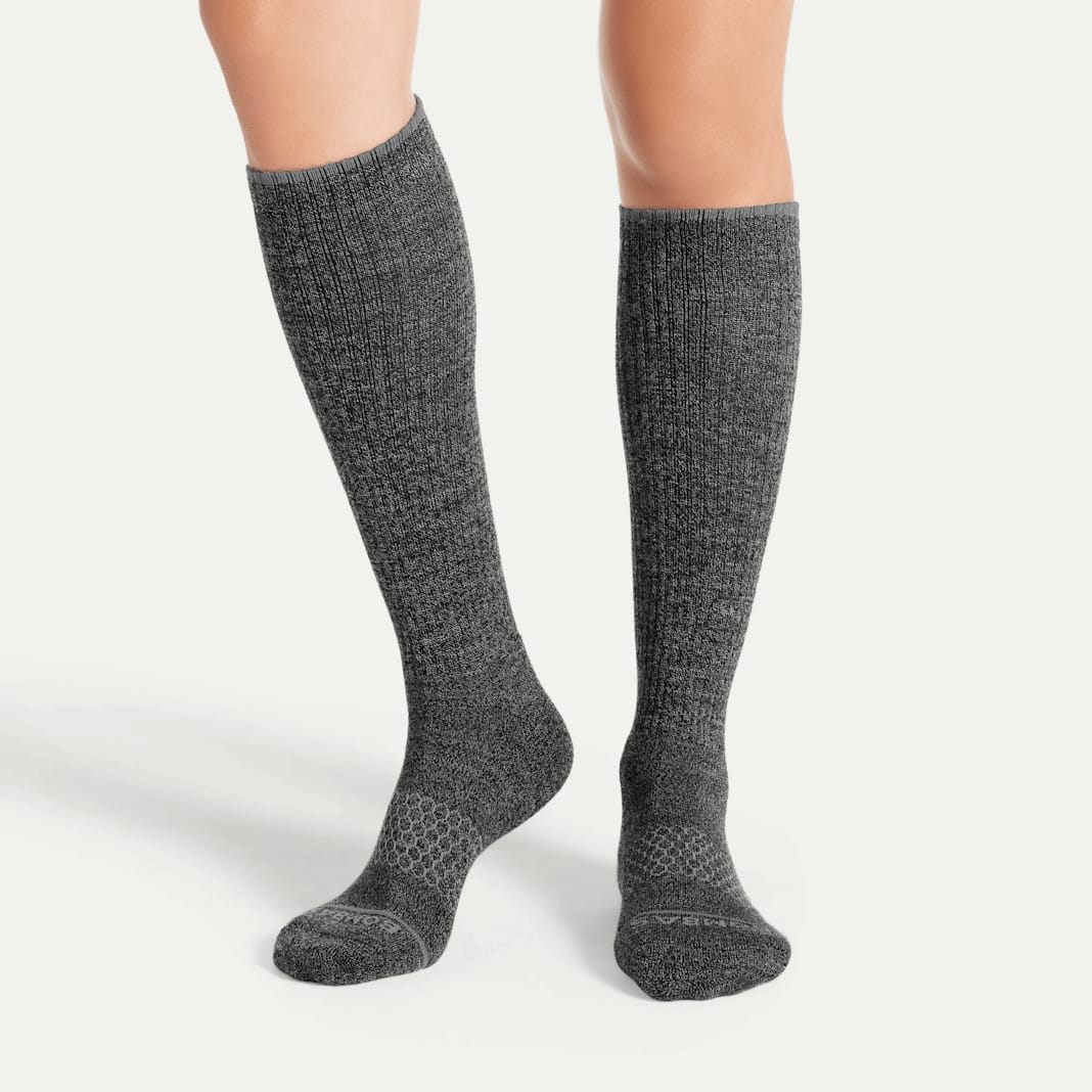 Women's Merino Wool Blend Knee-High Socks - Image 2