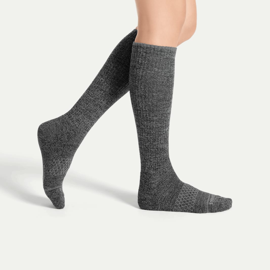 Women's Merino Wool Blend Knee-High Socks - Image 3