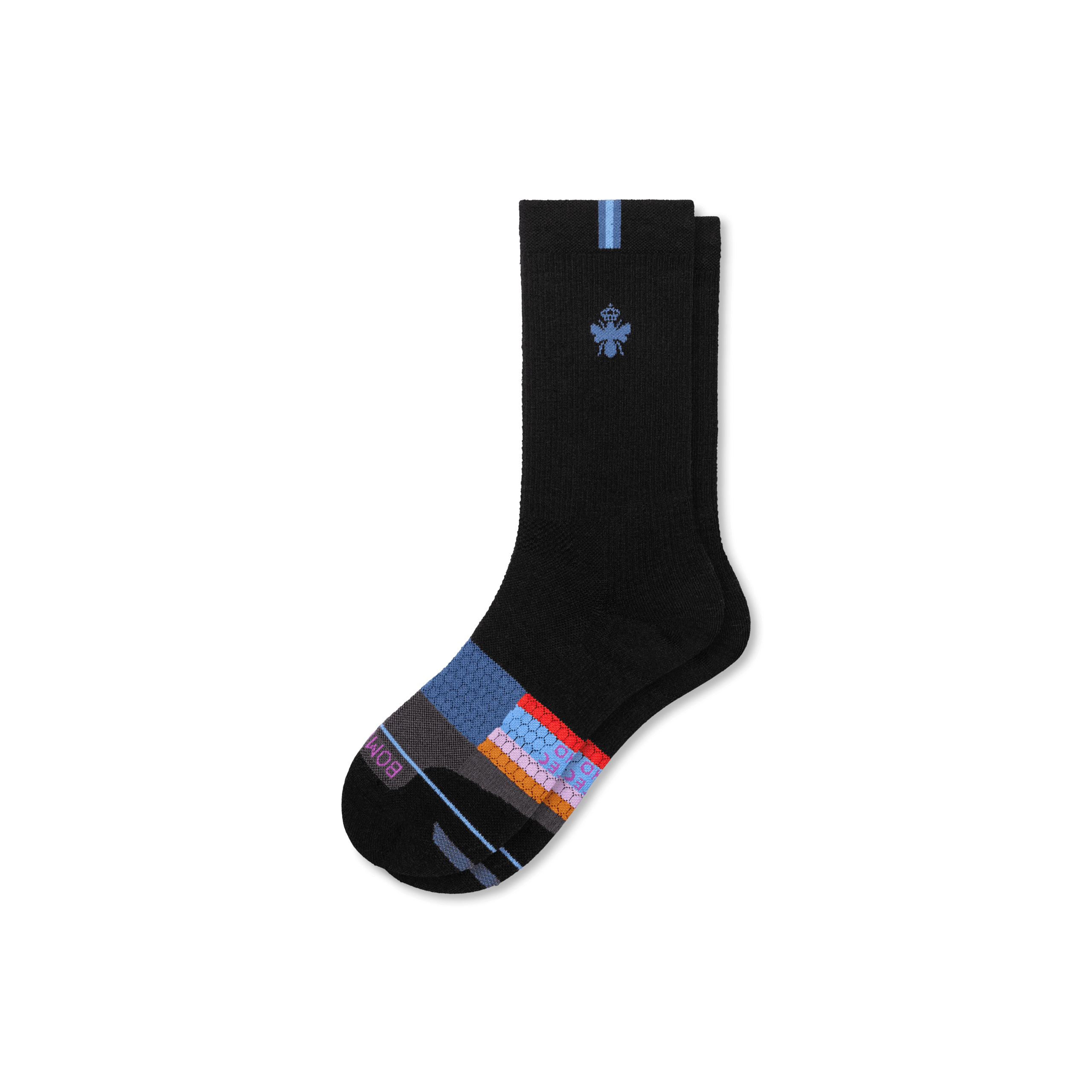 Men's Merino Wool Blend Run Calf Socks - Image 5