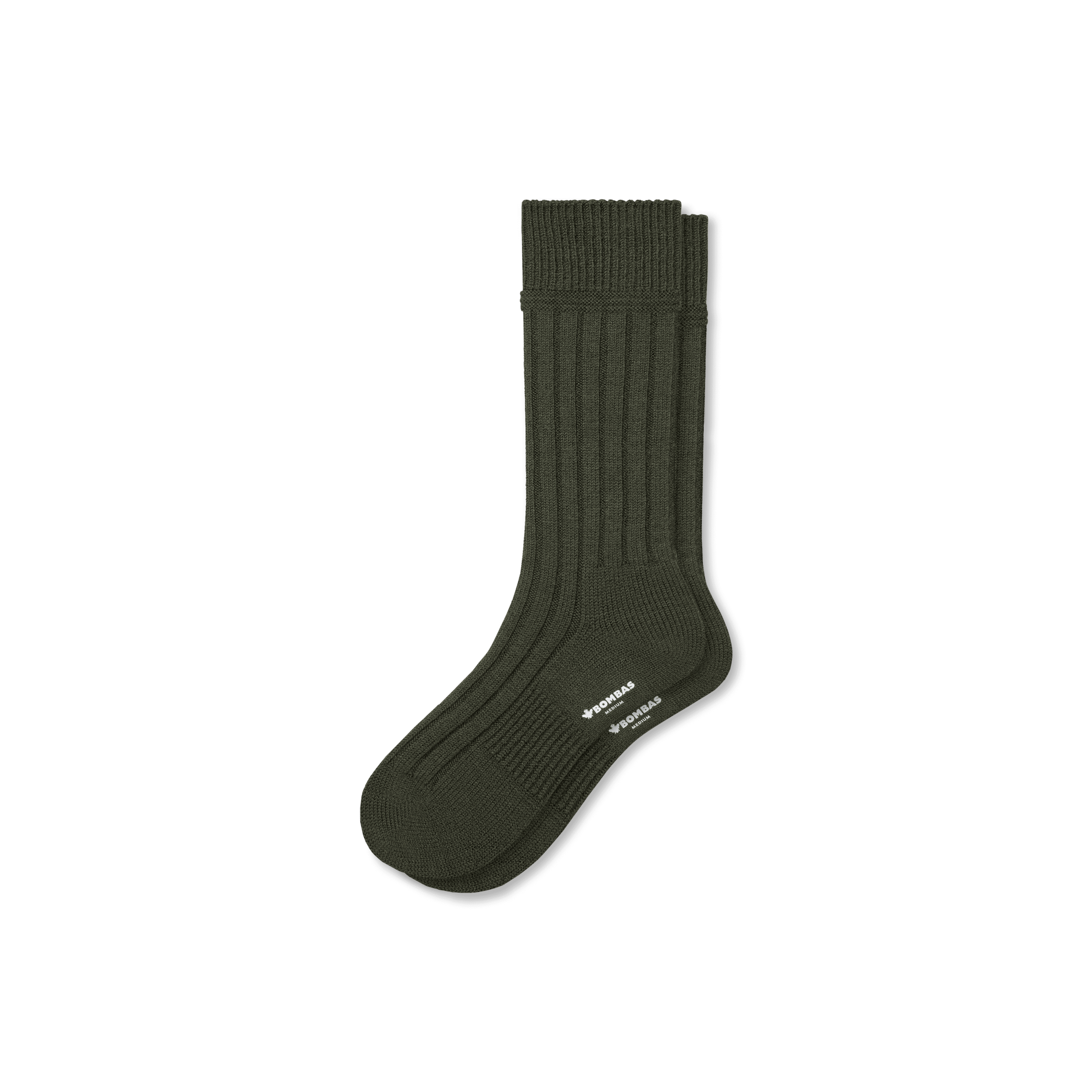 Men's Merino Cashmere Blend Rib Calf Socks - Image 6