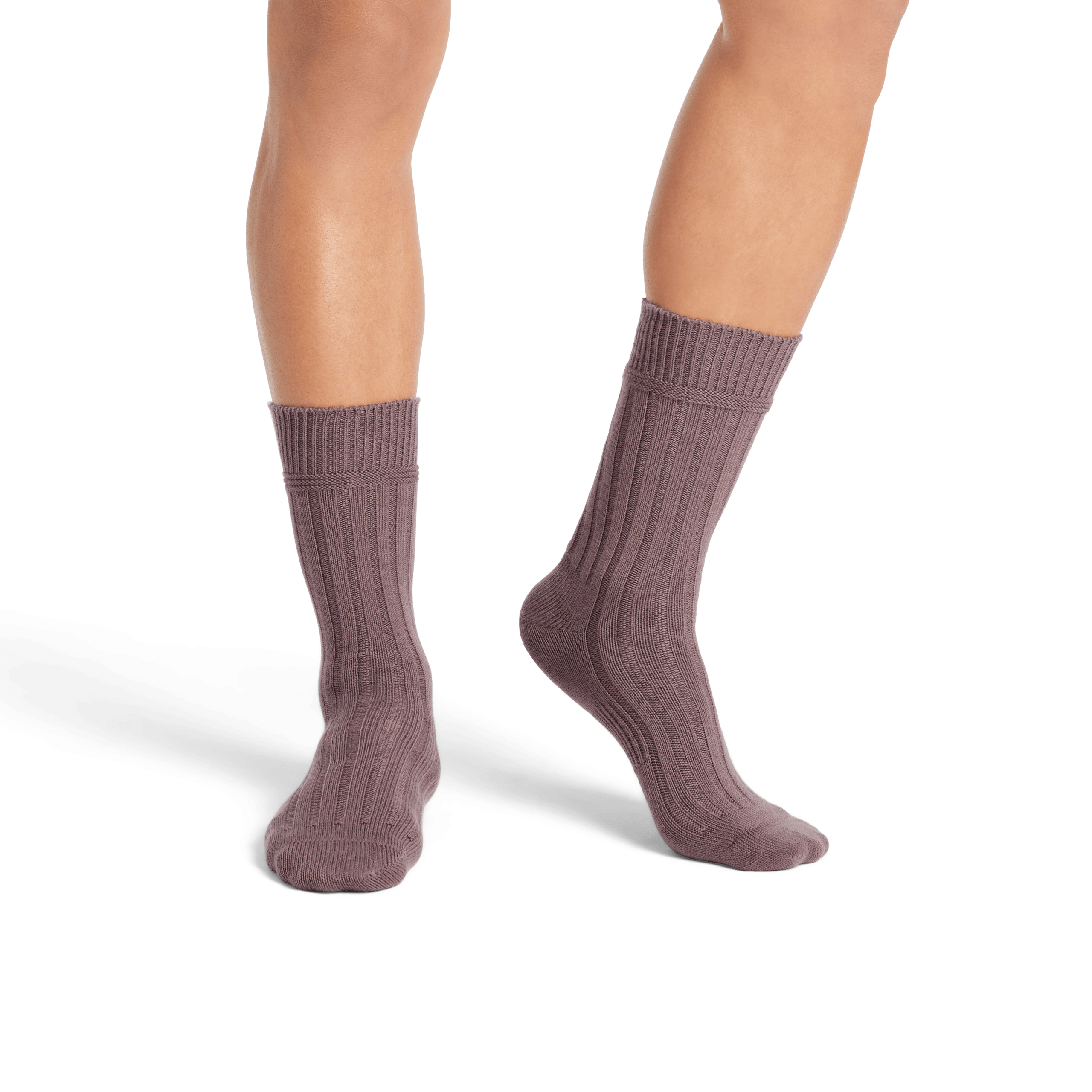 Men's Merino Cashmere Blend Rib Calf Socks - Image 5