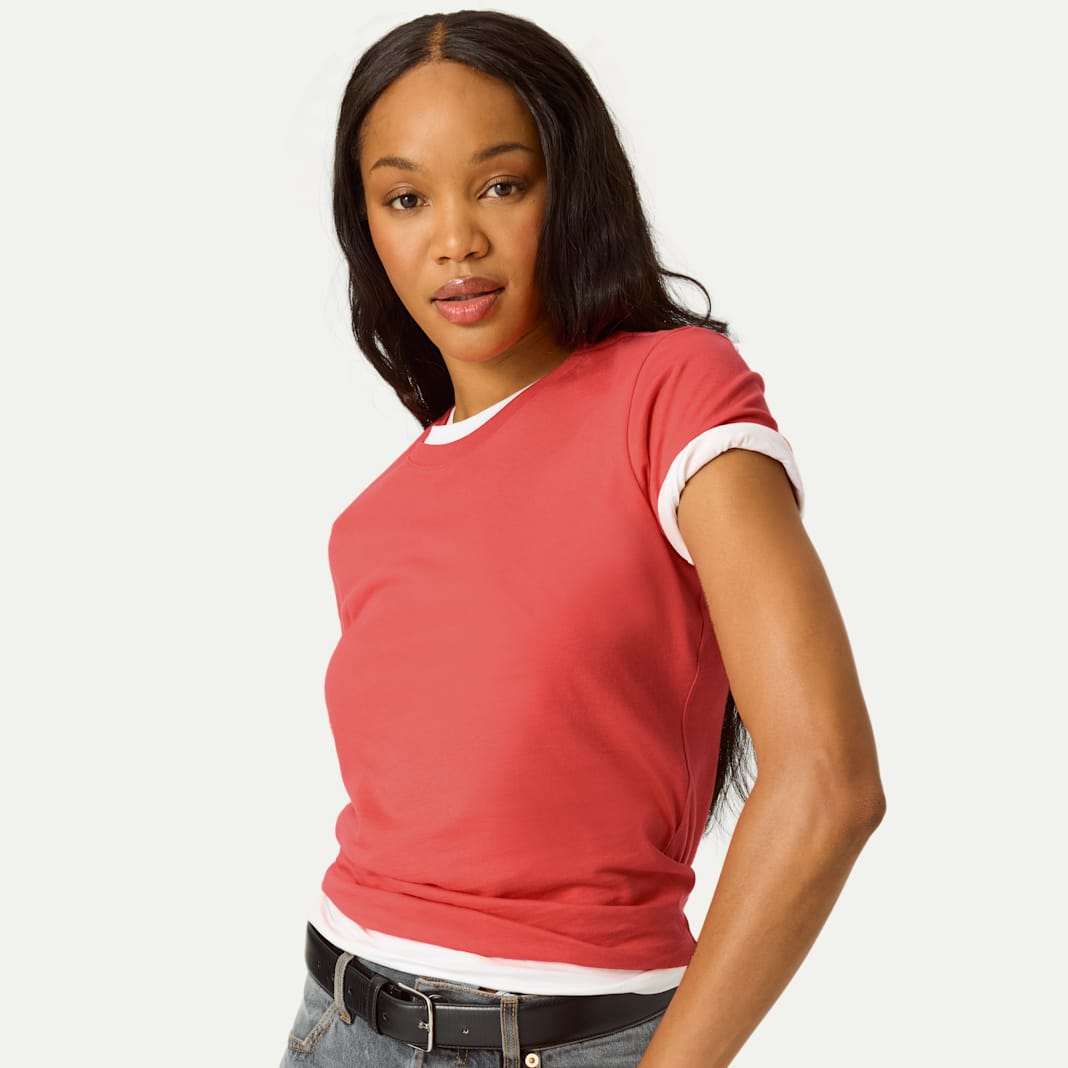 Women's Pima Cotton Slim Crew Neck T-Shirt - Image 4