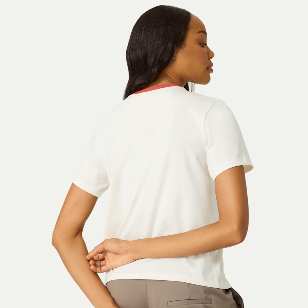 Women's Pima Cotton Crew Neck T-Shirt - Image 3