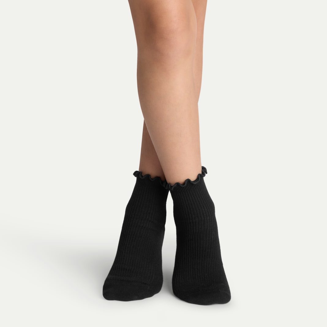 Youth Ruffle Rib Quarter Sock 4-Pack - Image 2