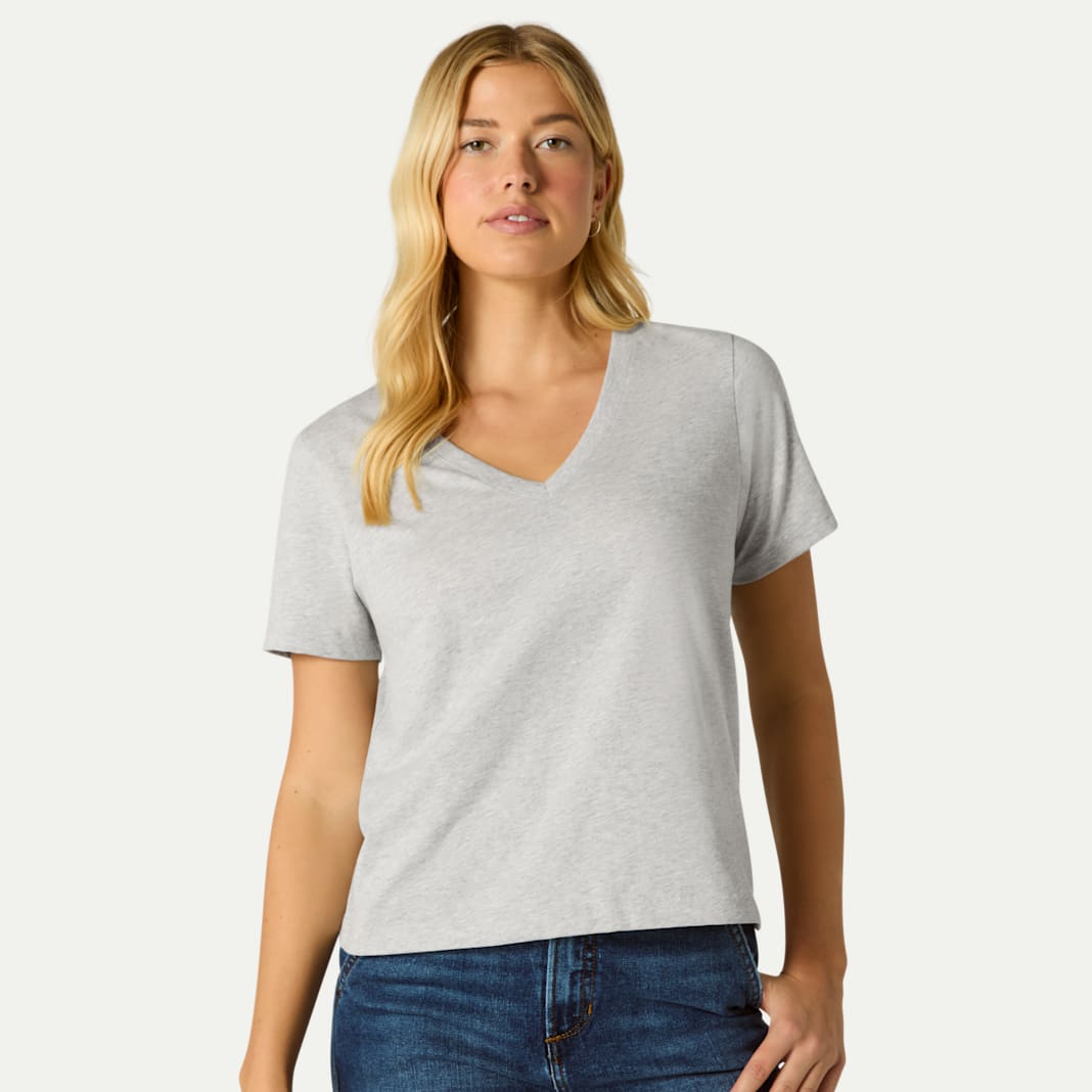 Women's Pima Cotton V-Neck T-Shirt - Image 6