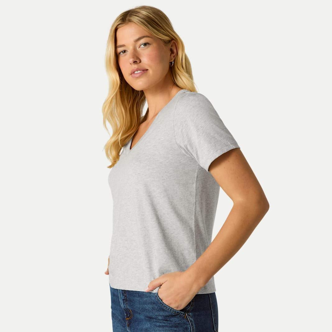 Women's Pima Cotton V-Neck T-Shirt 6-Pack - Image 6