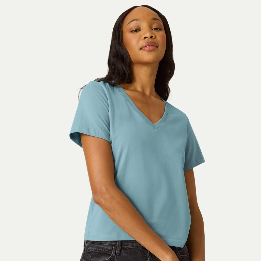 Women's Pima Cotton V-Neck T-Shirt 6-Pack - Image 3