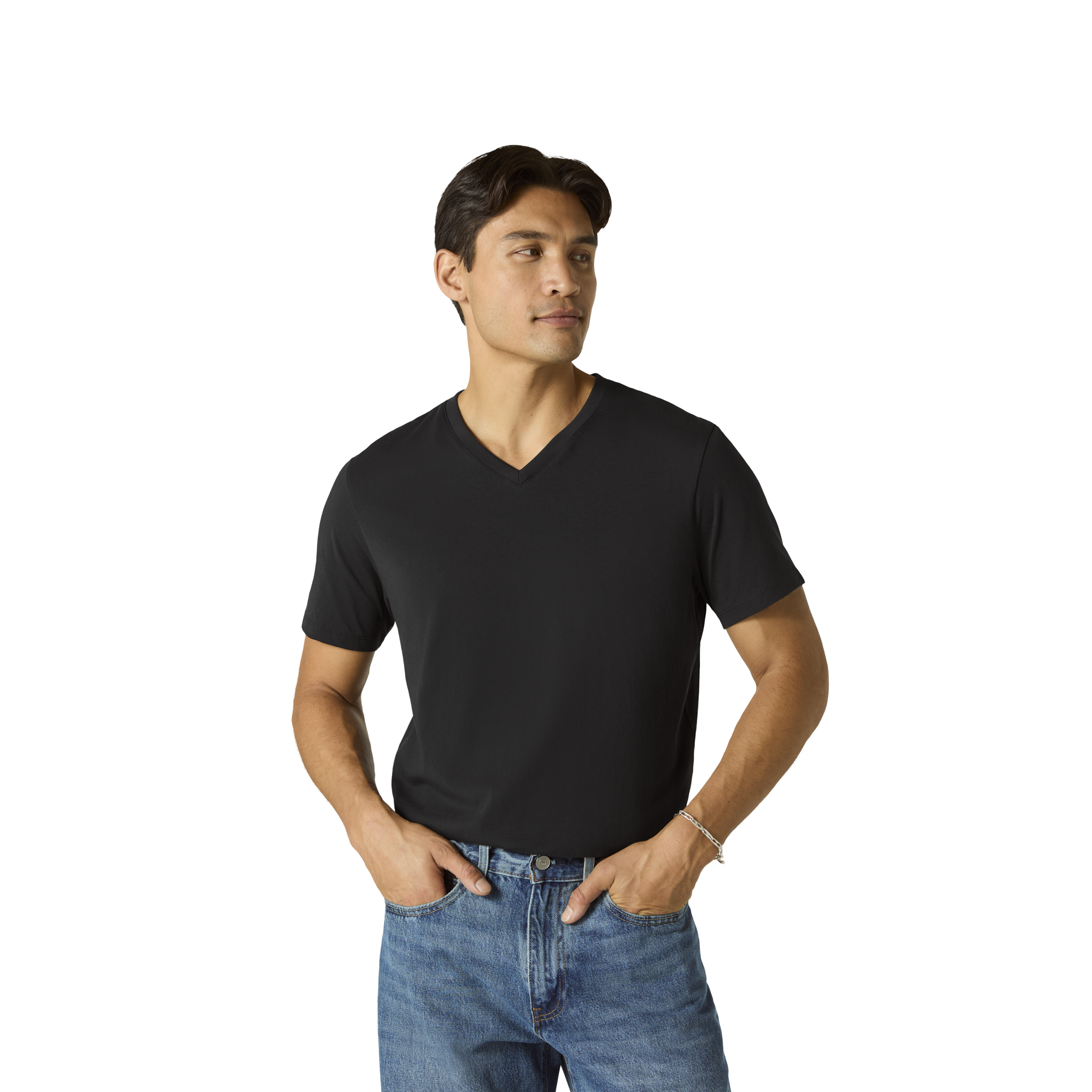 Men's Pima Cotton V-Neck T-Shirt 3-Pack - Image 4