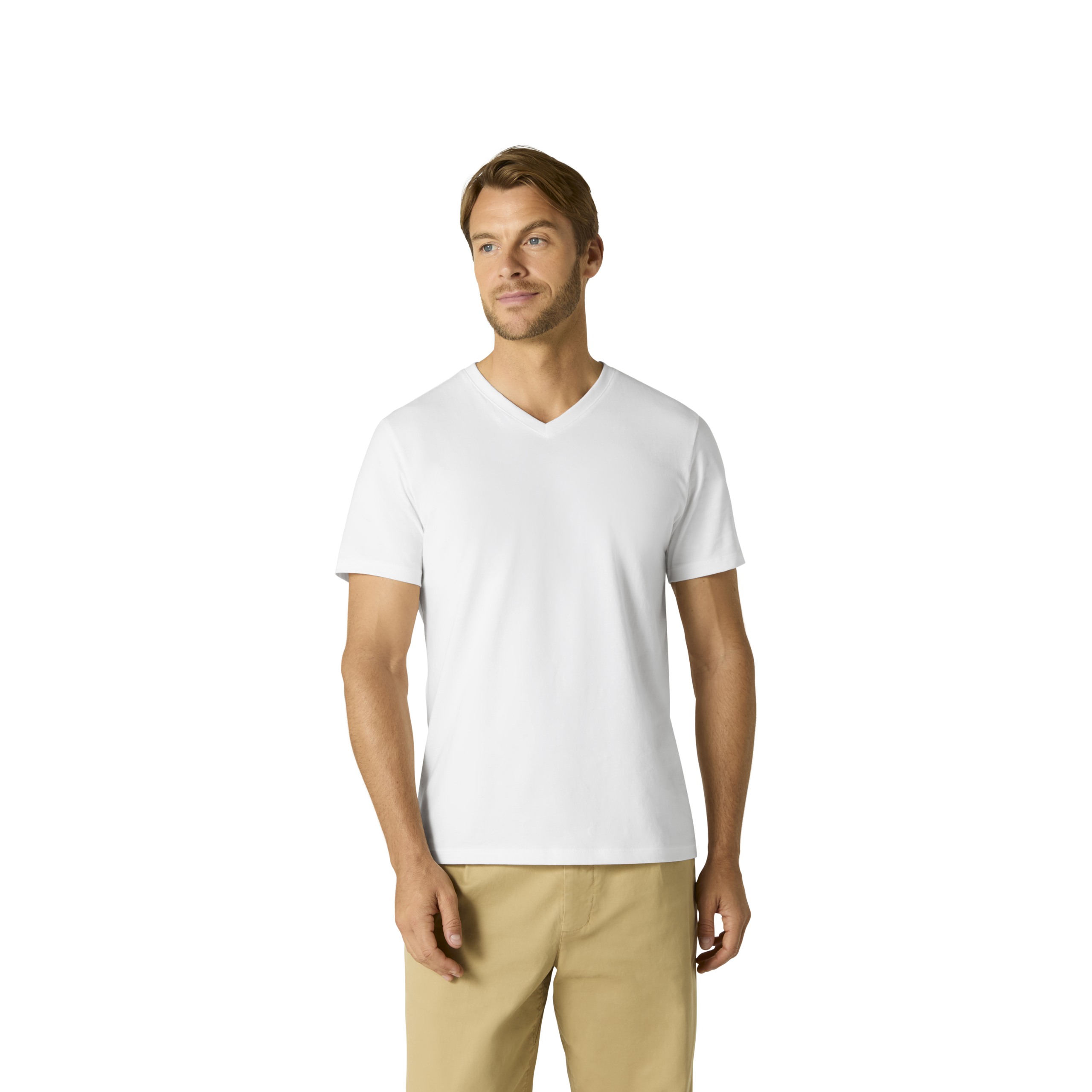 Men's Pima Cotton V-Neck T-Shirt - Image 4