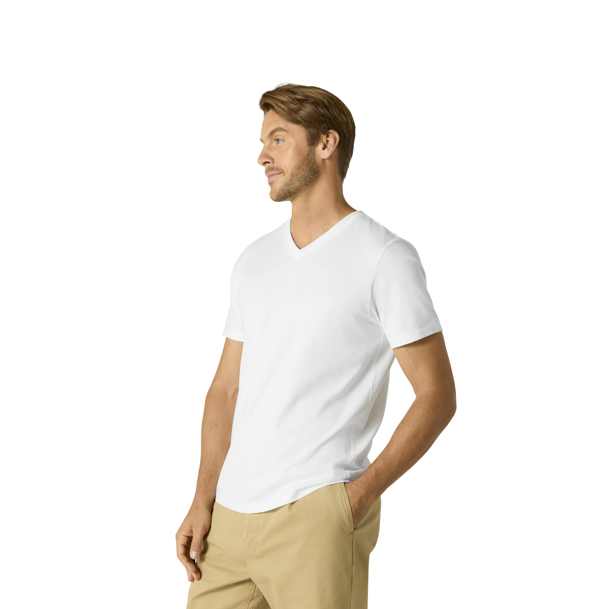 Men's Pima Cotton V-Neck T-Shirt 3-Pack - Image 3