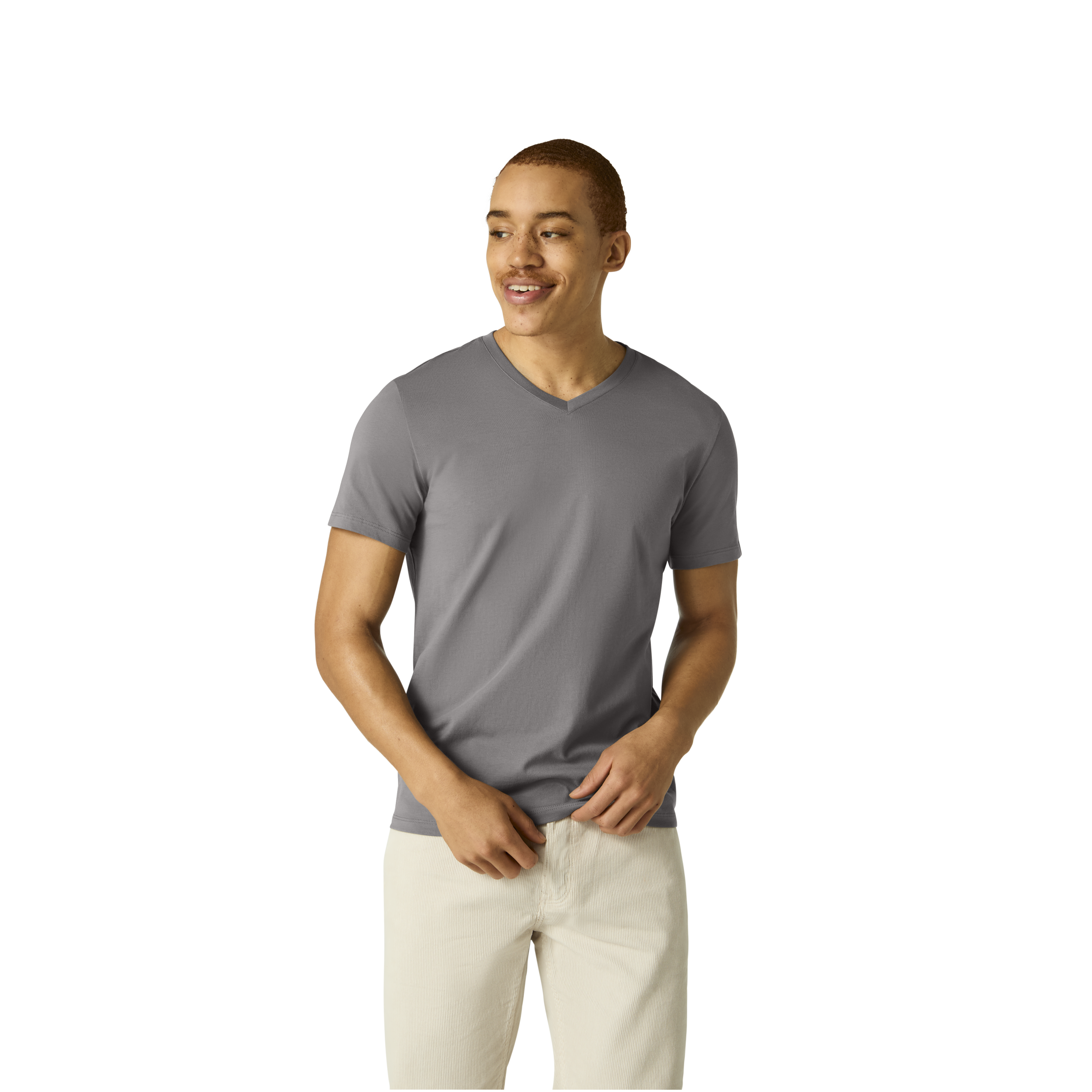 Men's Pima Cotton V-Neck T-Shirt - Image 6