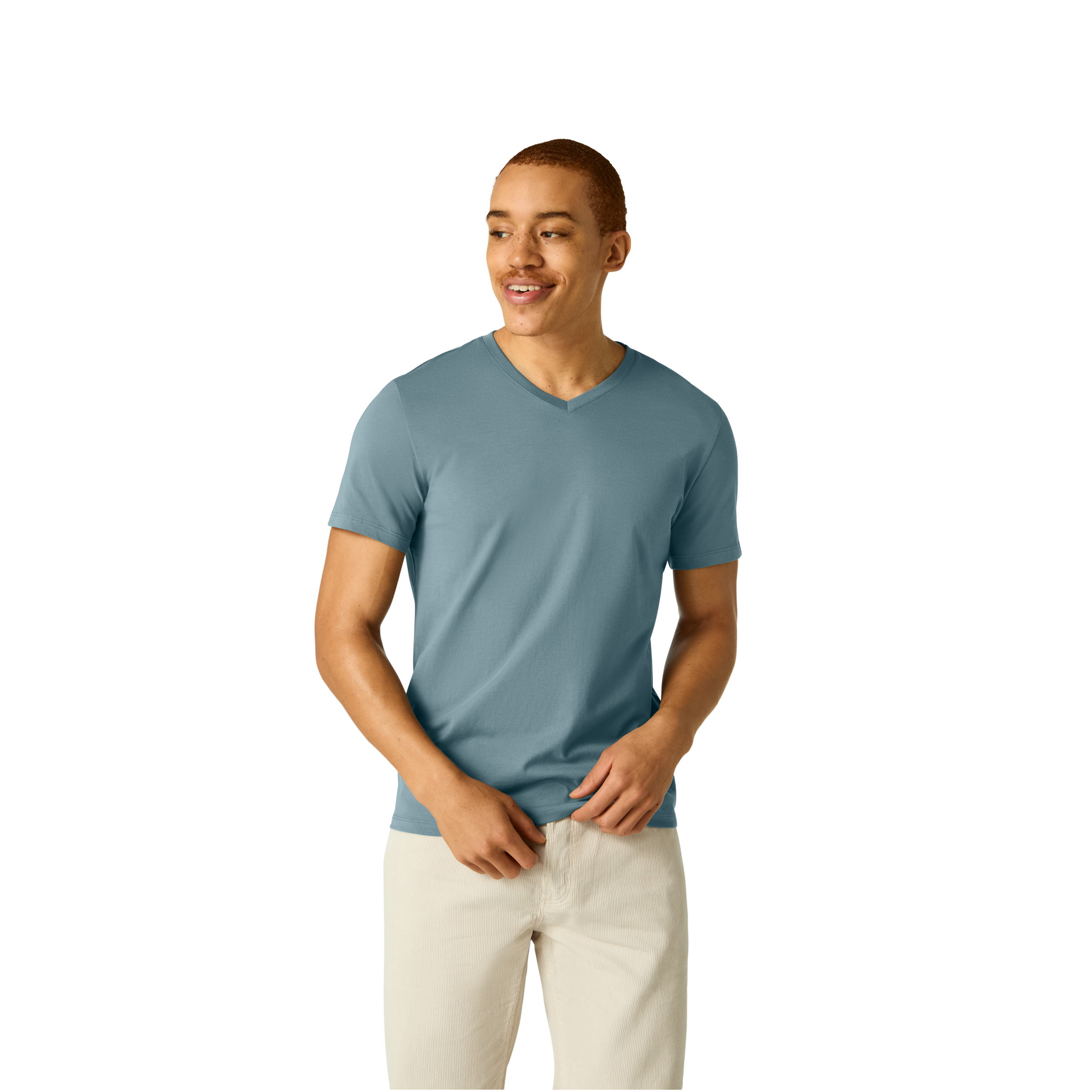 Men's Pima Cotton V-Neck T-Shirt 3-Pack - Image 2