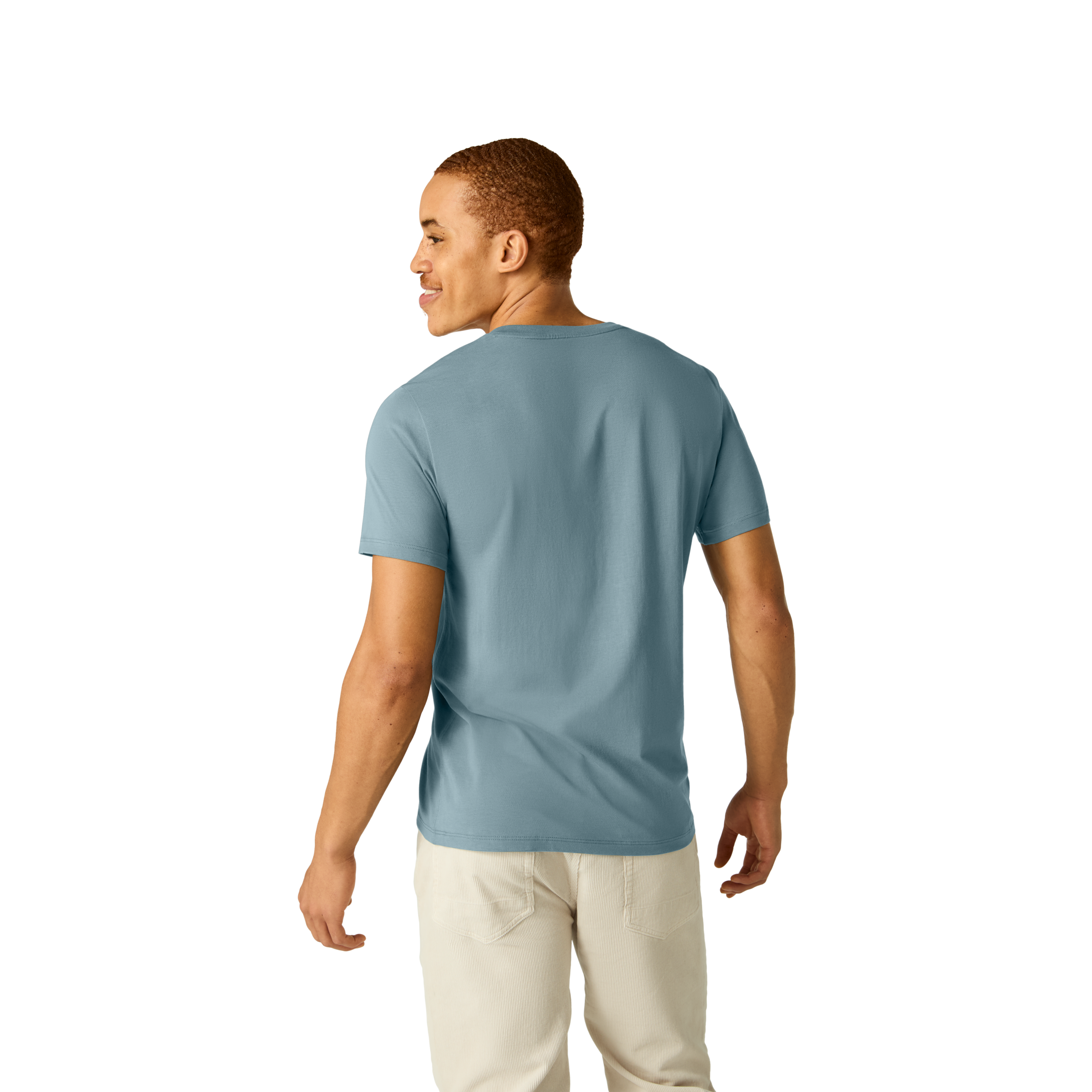 Men's Pima Cotton V-Neck T-Shirt - Image 3