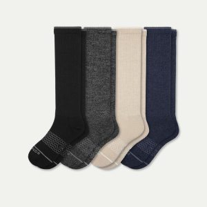 Women's Merino Wool Blend Knee-High Sock 4-Pack