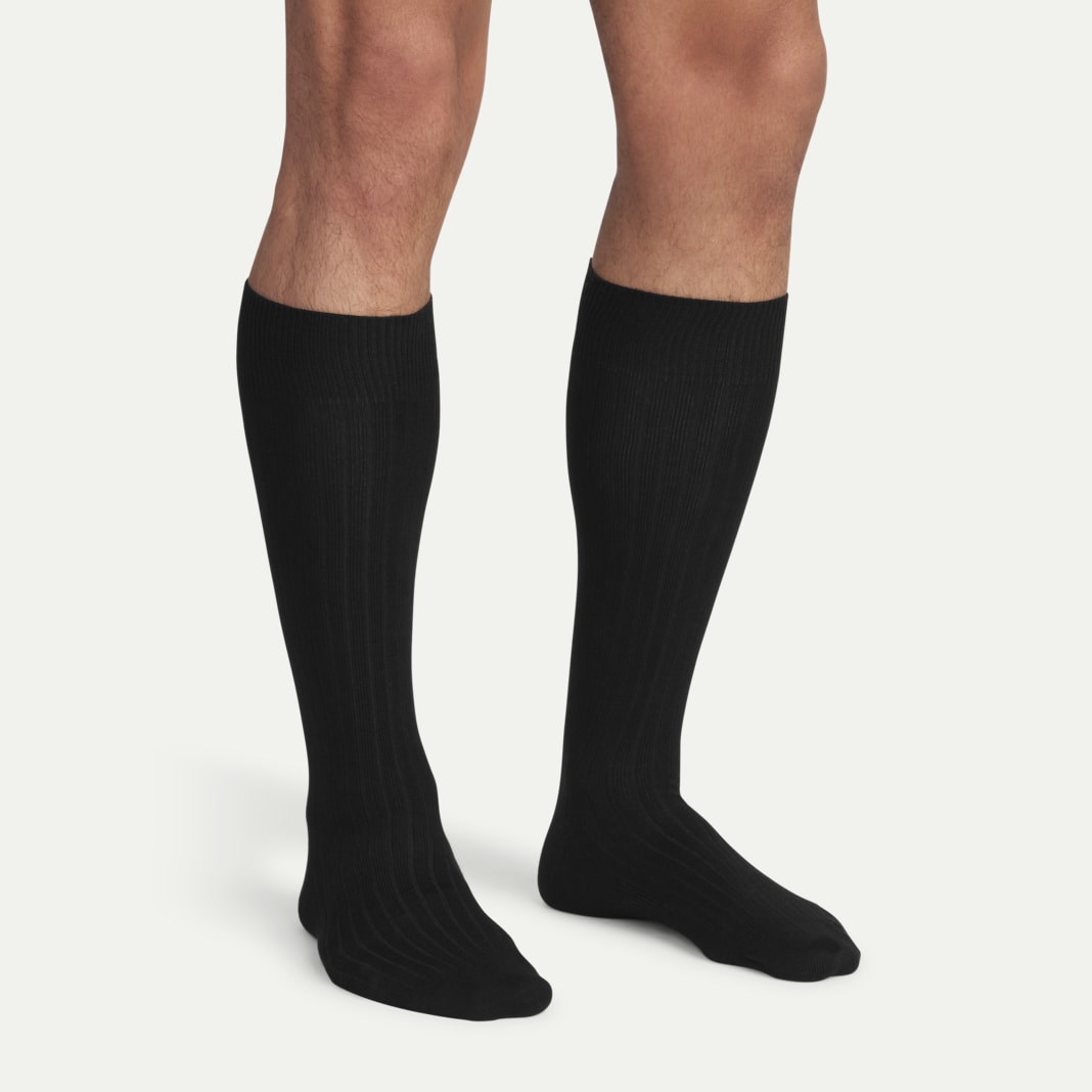 Men's Ribbed Dress Over the Calf Sock 4-Pack - Image 6