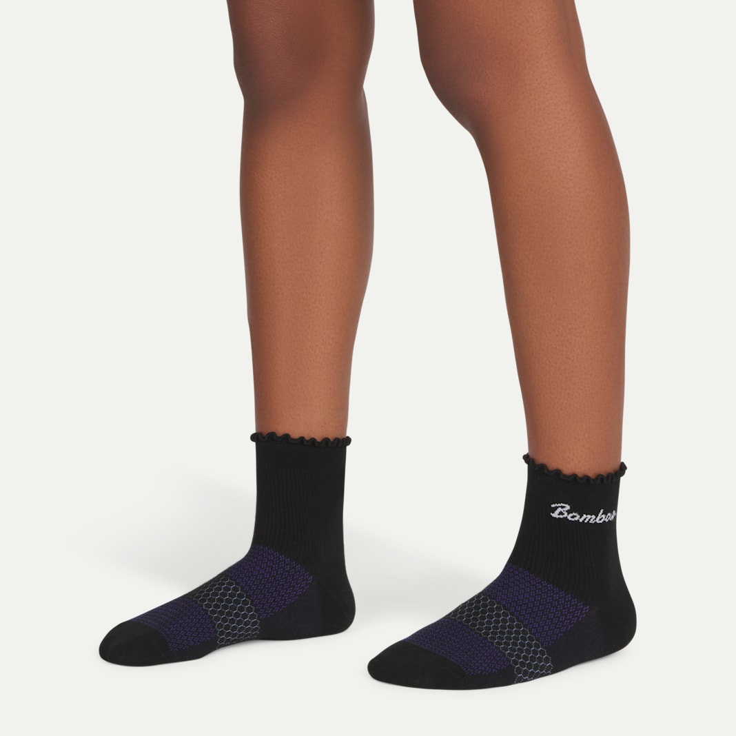 Women’s UltraLite Ruffle Sport Quarter Sock 3-Pack - Image 2