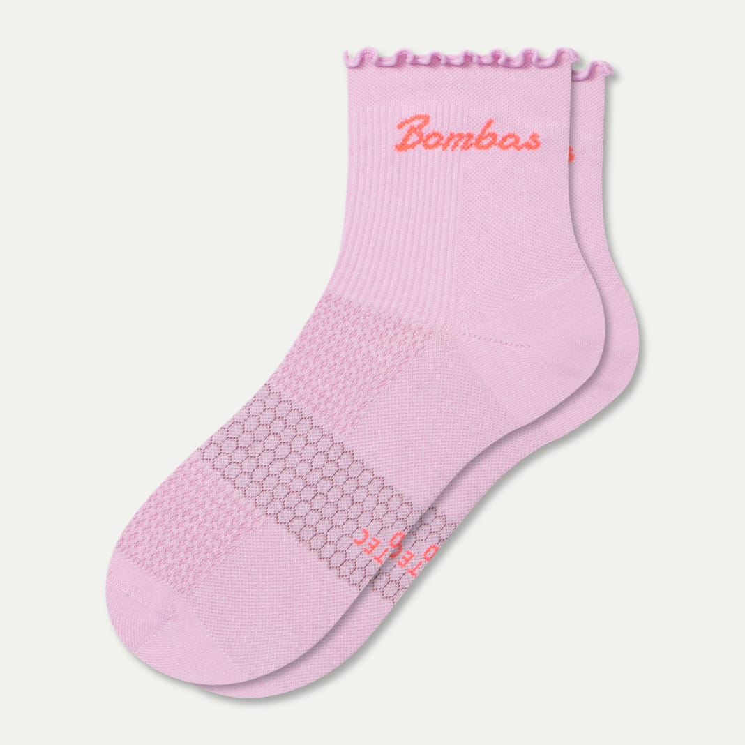 Women’s UltraLite Ruffle Sport Quarter Socks - Image 6