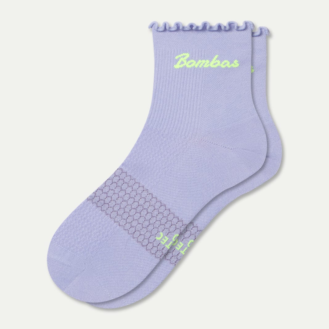 Women’s UltraLite Ruffle Sport Quarter Socks - Image 5