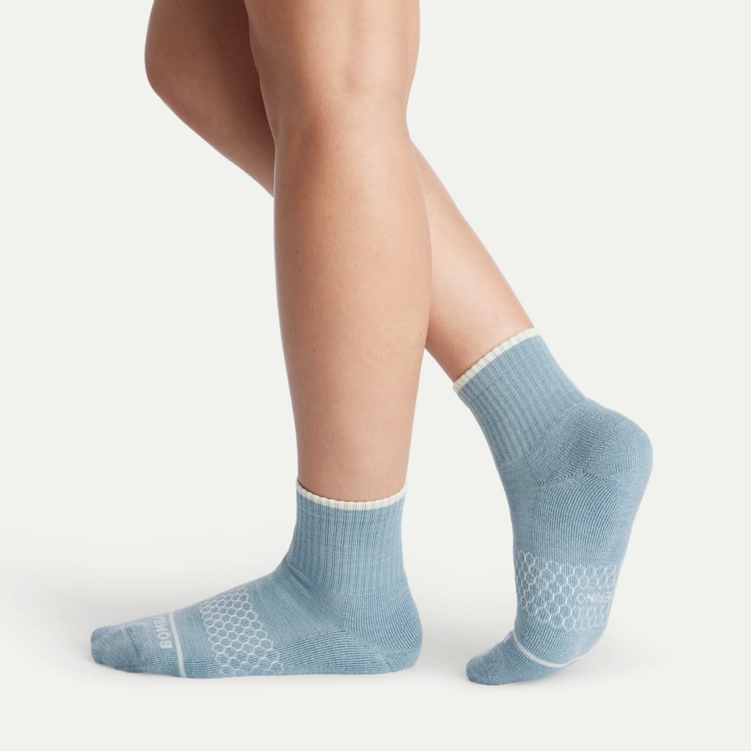 Women's Merino Wool Blend Quarter Socks - Image 2