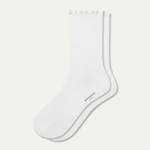 Women's Ruffle Rib Half Calf Socks