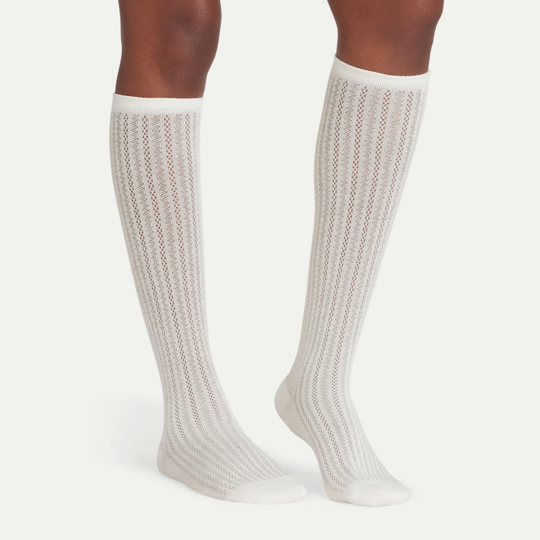 Women's Pointelle Knee High Socks - Image 2