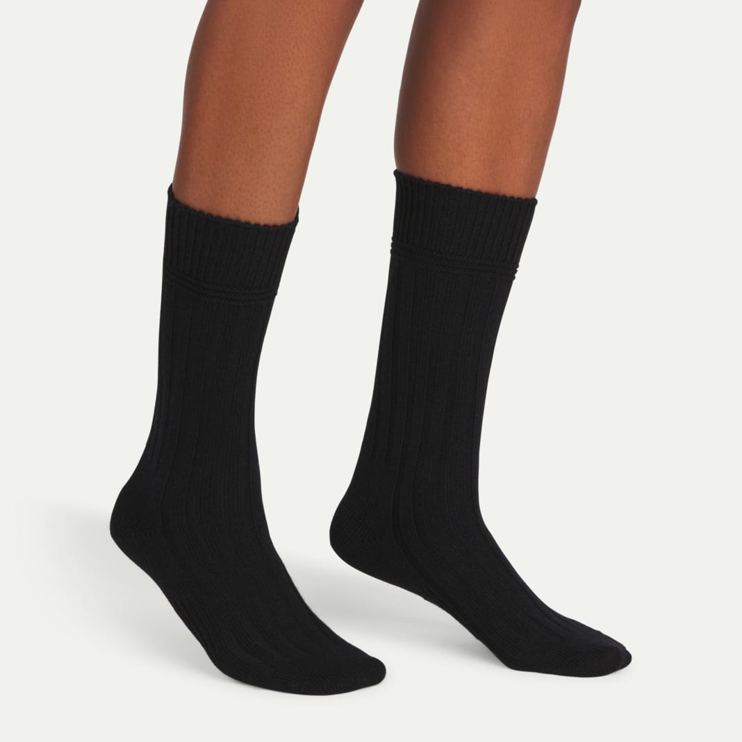 Women's Merino Cashmere Blend Rib Calf Sock 3-Pack - Image 2