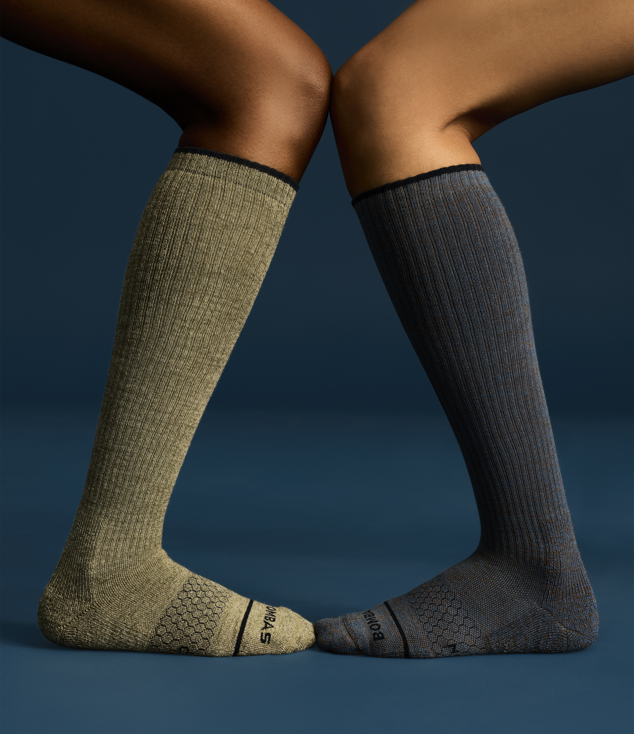 Men's Merino Wool Blend Everyday Compression Knee High Socks 3-Pack (15-20mmHg) - Image 2