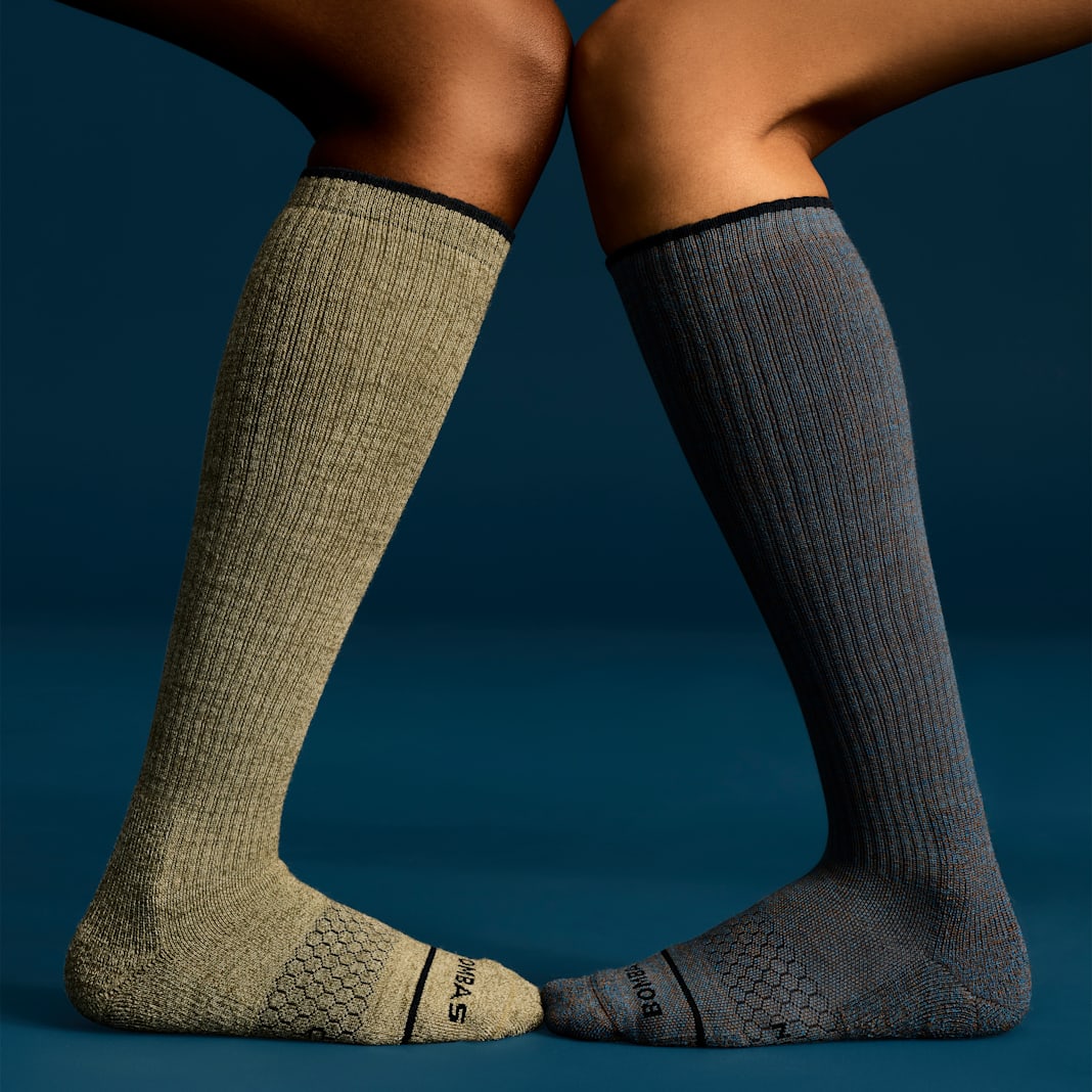 Women's Merino Wool Blend Everyday Compression Knee High Sock 6-Pack (15-20mmHg) - Image 2