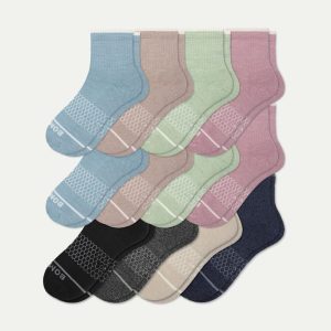 Women's Merino Wool Blend Quarter Sock 12-Pack