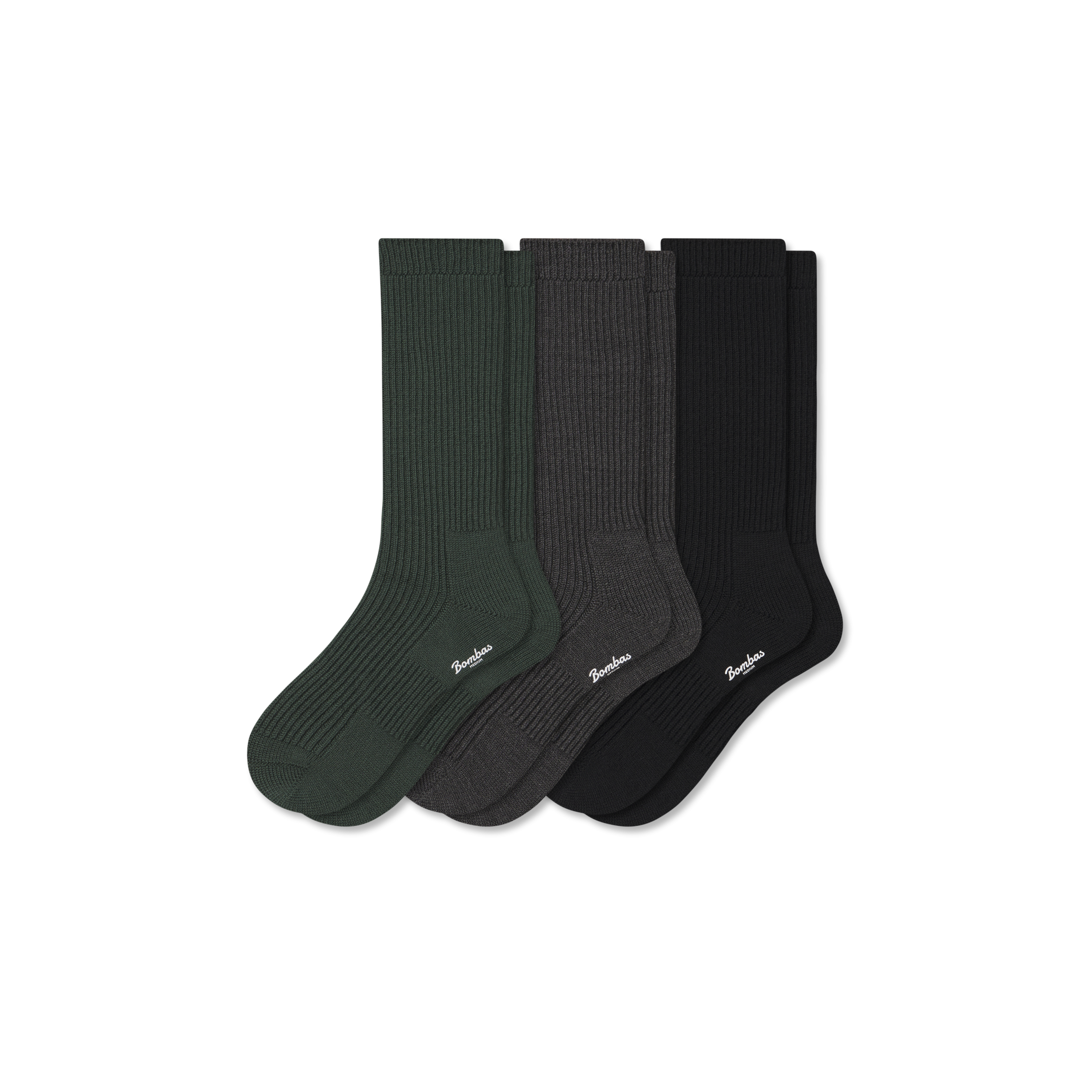 Men's Merino Cashmere Blend Fine Rib Calf Sock 3-Pack - Image 3
